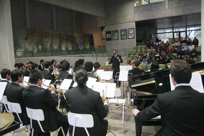 Banda Sinfónica en el Espacio Matta de la Comuna de La Granja. foto lagranjacultura